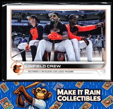 Infield Crew Jorge Mateo Rougned Odor 2022 Topps Update #US312 Baltimore Orioles