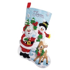 Bucilla  Santa's Gathering Stocking Kit