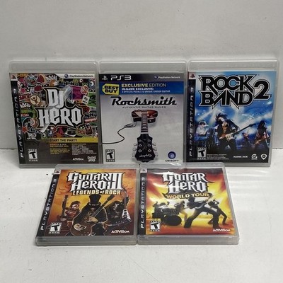 Guitar Hero Rock Band Rocksmith DJ Hero 5 PS3 Game Lot PlayStation 3