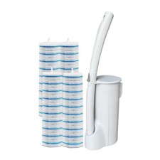 40 Disposable Toilet Brush Replacement Pads, Wall Mounted Toilet Holder Set T...