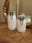 Vintage Wheaton Milk Glass Canisters