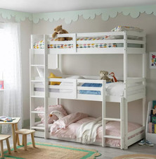 Home Josie Triple Single Bunk Bed - White ( B Grade )