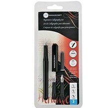 Manuscript Beginners Calligraphy Fountain Pen Set  Accessories Fine Medium 2B
