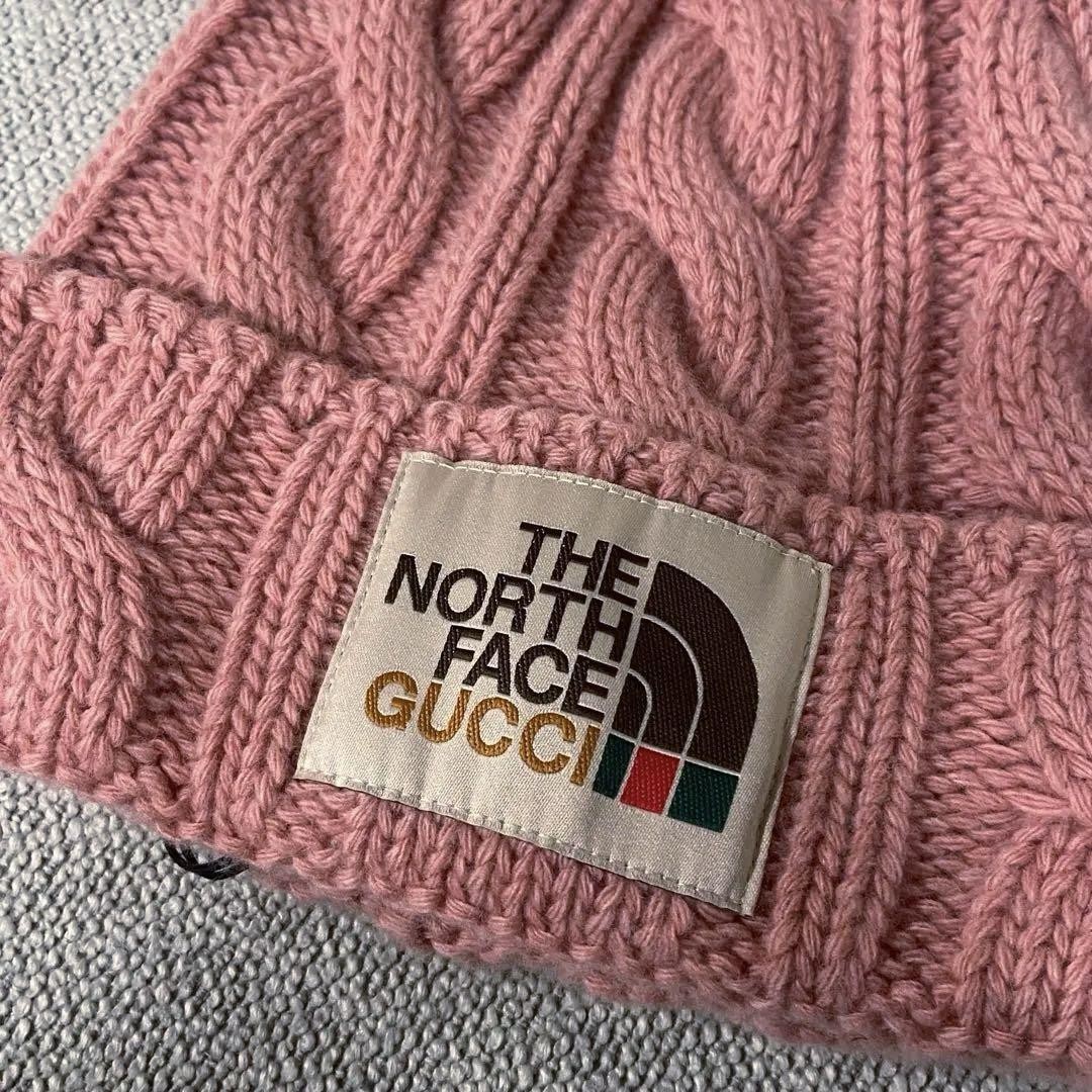 The North Face GUCCI ニット帽　ピンク Gucci North Face Collab Knitted Cap Pink L | eBay