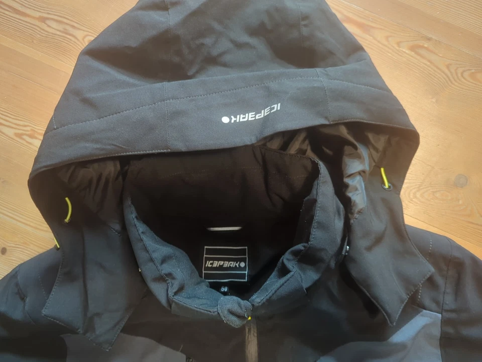 Icepeak Ski-Jacke Herren mit Kapuze Schwarz/Neongelb Gr.50 - Top! - Bild 2 von 4