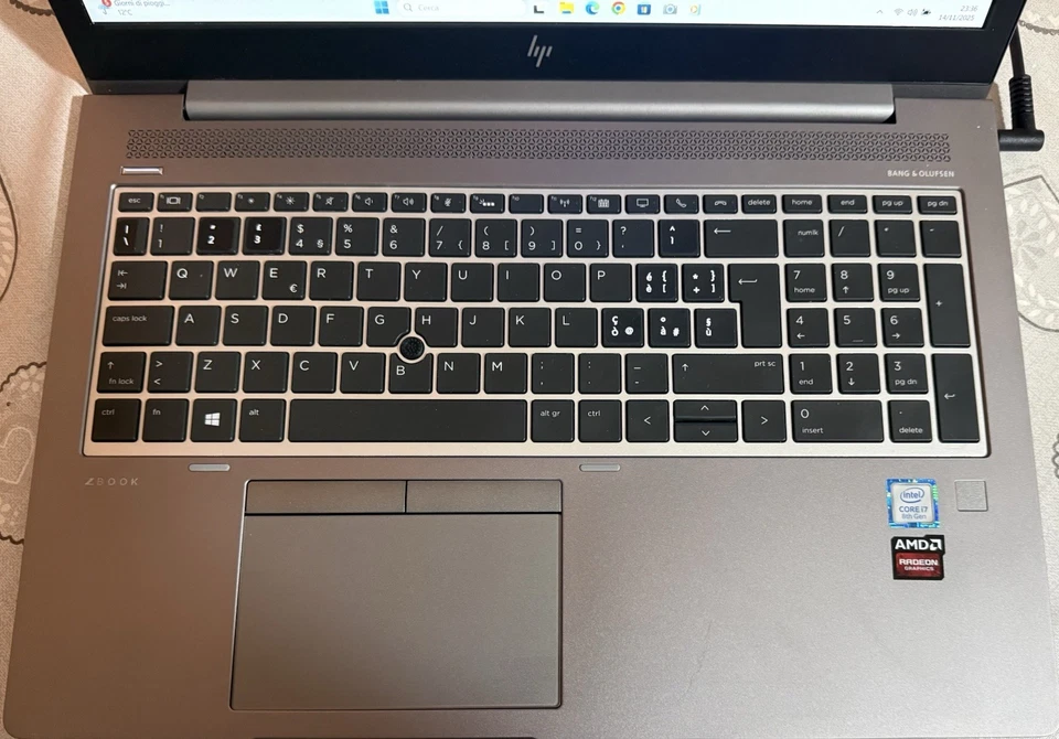 HP ZBOOK 15u G5-15,6”FHD-I7-8550U-SSD512GB-32GB RAM DDR4-RADEON WX3100 - Immagine 2 di 4