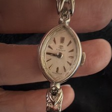 Vintage Tissot Ladies Swiss Mechanical Watch Bezel 10K Gold Filled Stretch Band