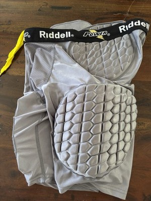 Riddell Power Men Large Football Gray 5 Padded Compression Girdle Shorts Pre-own