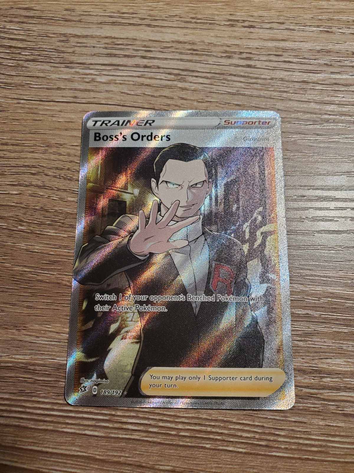 Boss's Orders (Full Art) - 189/192 - Pokemon Swsh02: Rebel Clash NM