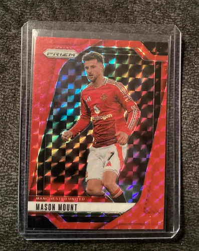 2024-25 Prizm Premier League Red Mosaic Prizm Mason Mount #140 Manchester U