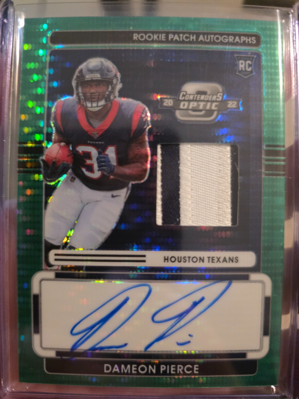 Dameon Pierce Panini Contenders Optic Rookie Patch Autographs #RPADP Base