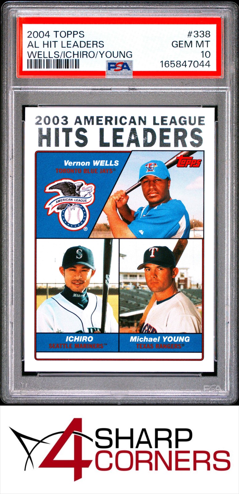2004 TOPPS #338 ICHIRO SUZUKI MARINERS HOF PSA 10