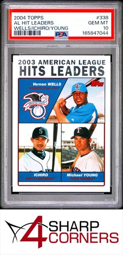 2004 TOPPS #338 ICHIRO SUZUKI MARINERS HOF PSA 10