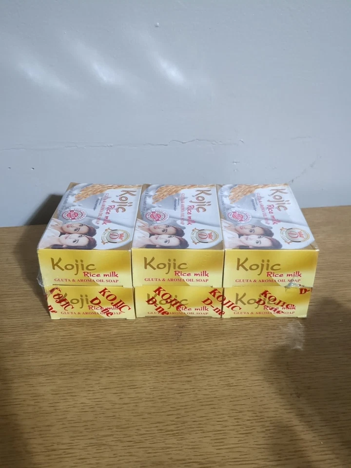 Jabón en barra de leche de arroz Kojic/6 barras Foto 3 de 3