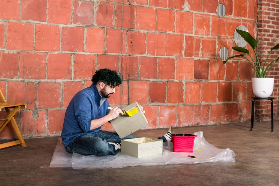 Cepillo de pintura de hoja plana firme de mezcla de polietileno serie 500 (2,5 pulgadas) - Paquete de 6 Foto 2 de 4