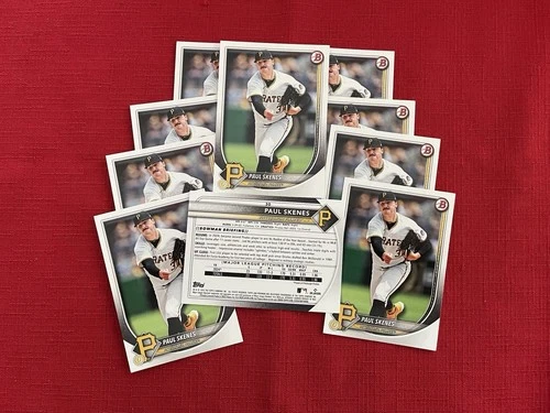 Paul Skenes. 2025 NL CY Young.  2025 Bowman Baseball Card #30 (lot of 10)