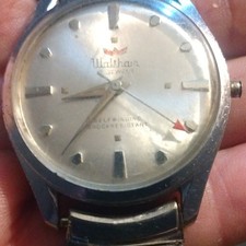 Waltham Silver Metal Bracelet Men's Self-Winding Shock-Resistant Analog Watch