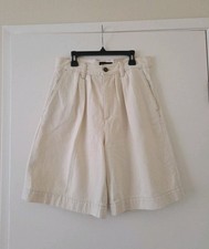 Banana Republic White High Rise Denim Shorts Size 26