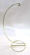 New Goldtone Steel Wire 13" Tall Curved Display Hook Hoop Rack Stand