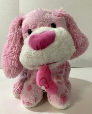 Dan Dee Collectors Puppy Dog Plush 12 Inch Heart Pink Polka dot Stuffed Animal