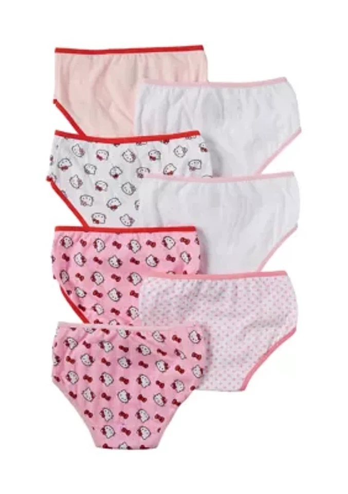 10 Pack Briefs Hello Kitty Girls Panty Multipacks 100% Soft Cotton 3t, 4, 6, 8 - Image 2 of 4