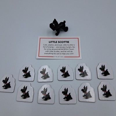 Monopoly Jr 2017 Board Game Replacement Part Dog Scottie Token & Accessories