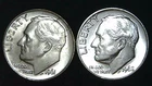 1961 1962-P  10C Roosevelt Dime (2  Coins) BU 90% Silver 26ctt0106-3