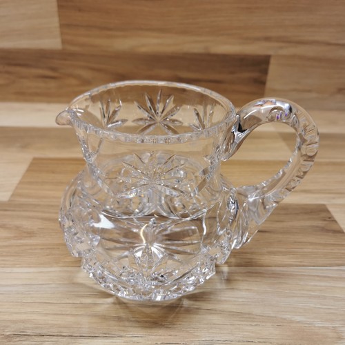 Schwerer Bleikristall geschliffenes Glas Wasserkrug Sternschliff Sockel - Bild 5 von 11