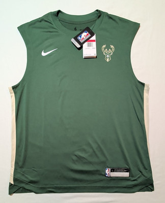 Nike Milwaukee Bucks Tank Top Men's Large Green Sleeveless NBA Basketball