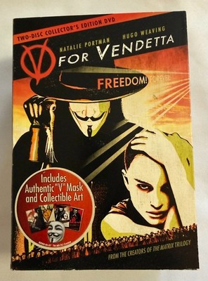V For Vendetta 2 DVD Collectors Ed. Includes Mask And Art New/minor box wear