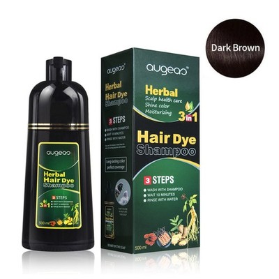 Verdunkelung Schwarzes Shampoo Haar Färben Black Hair Dye Haarfarbe 500ml