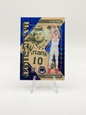 Zacharie Risacher 2024-25 Panini Mosaic RC Bank Shot Blue SP /199 #3 Hawks