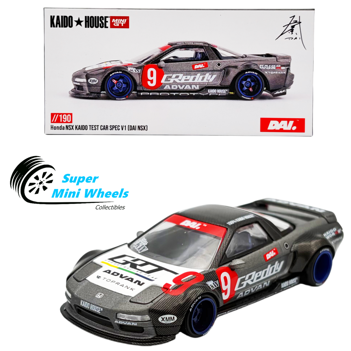 Kaido House x Mini GT 1:64 Honda NSX kaido Test Car Spec V1