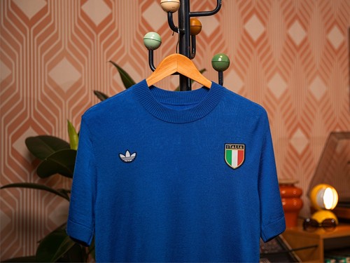 Italy Team Jersey 1970 Reissue Trefoil Adidas Originals Soccer Shirt Men Size S - 第 1/8 張圖片