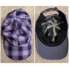 Barely Used Lululemon Black, Purple and Gray Checked Workout Baseball Hat