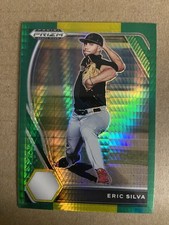 2021 Prizm Draft Picks #PDP115 Eric Silva Hyper Green & Yellow Prizm