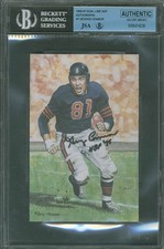 GEORGE CONNOR - FOOTBALL HALL OF FAME CARD SIGNED