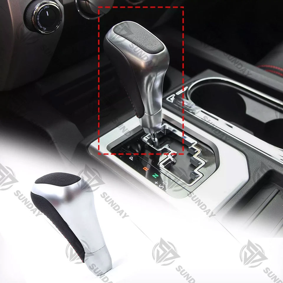 BLACK/SILVER LEATHER TRD PRO SHIFT KNOB FOR 2014-2021 TUNDRA & 2012-2023 4RUNNER - Image 2 of 4