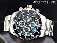 Invicta Pro Diver Damascus Steel Abalone Dial SW500 Automatic Chronograph 48mm