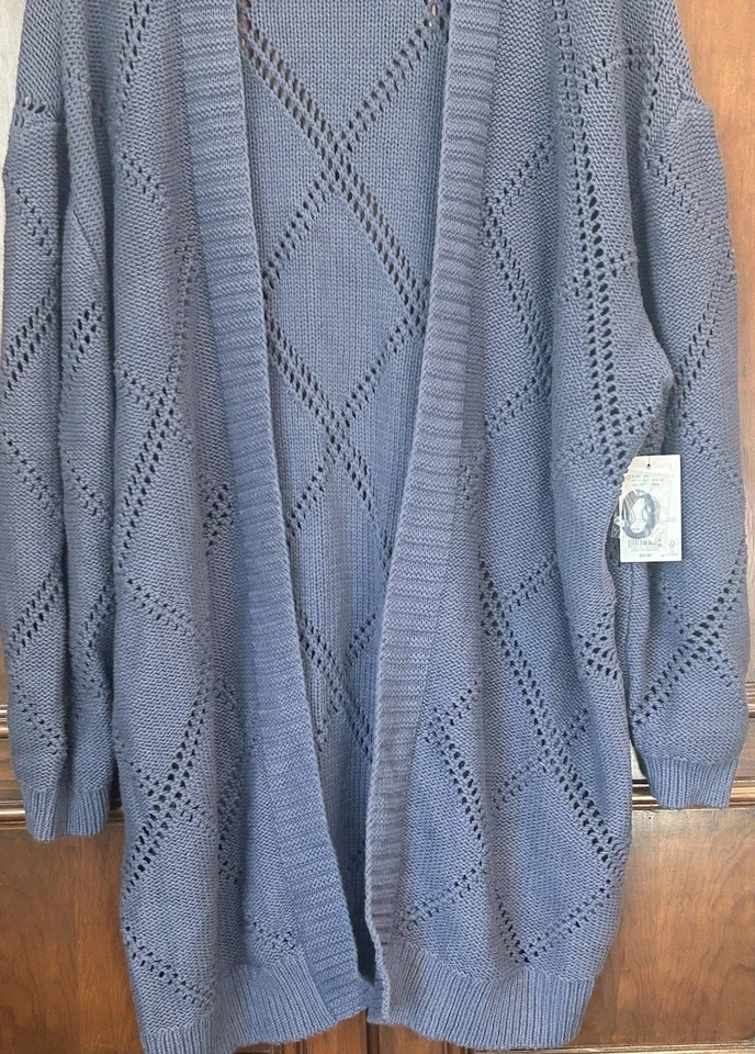 Suéter cárdigan Sonoma para mujer nuevo con etiquetas, talla XL, azul compromiso Foto 4 de 4