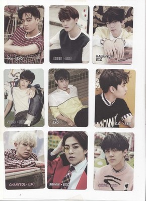 KPOP EXO Lay Sehun D.O. Xiumin Chen Chanyeol Kai Suho Baekhyun  9 YES cards 121