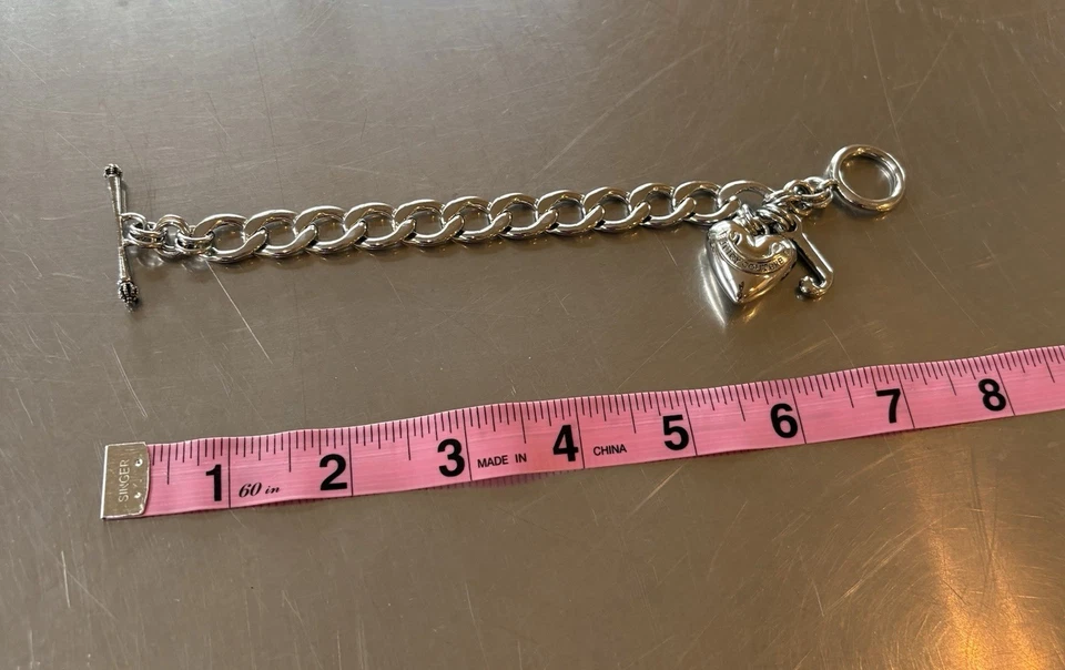 Pulsera JUICY COUTURE Plata Corazón Palanca (Viene Envolvida en Regalo) Foto 2 de 4