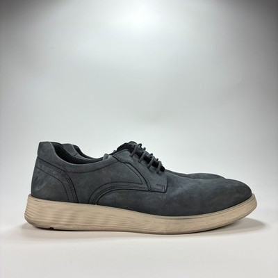 ECCO S Lite Hybrid Dark Gray Apron Toe Tie Oxford Shoes Comfort Men s Size 8.5