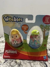 Hasbro Playskool Weebles SPORTS 2 Pack Soccer Boy & Skateboard Girl #18053 NIB