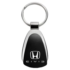 , INC. Officially Licensed Teardrop Key Fob for Honda Civic Reverse (Black)