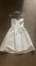 Alfred Sung White Strapless Bridesmaid Dress  Size 6