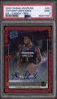 Panini Donruss Anthony Edwards Rated Rookies Choice Red Sig /99 Auto PSA 9 #201