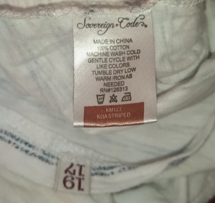 Sovereign Code men's T-shirt striped with palm tree printed chest pocket Size S - Image 4 of 4