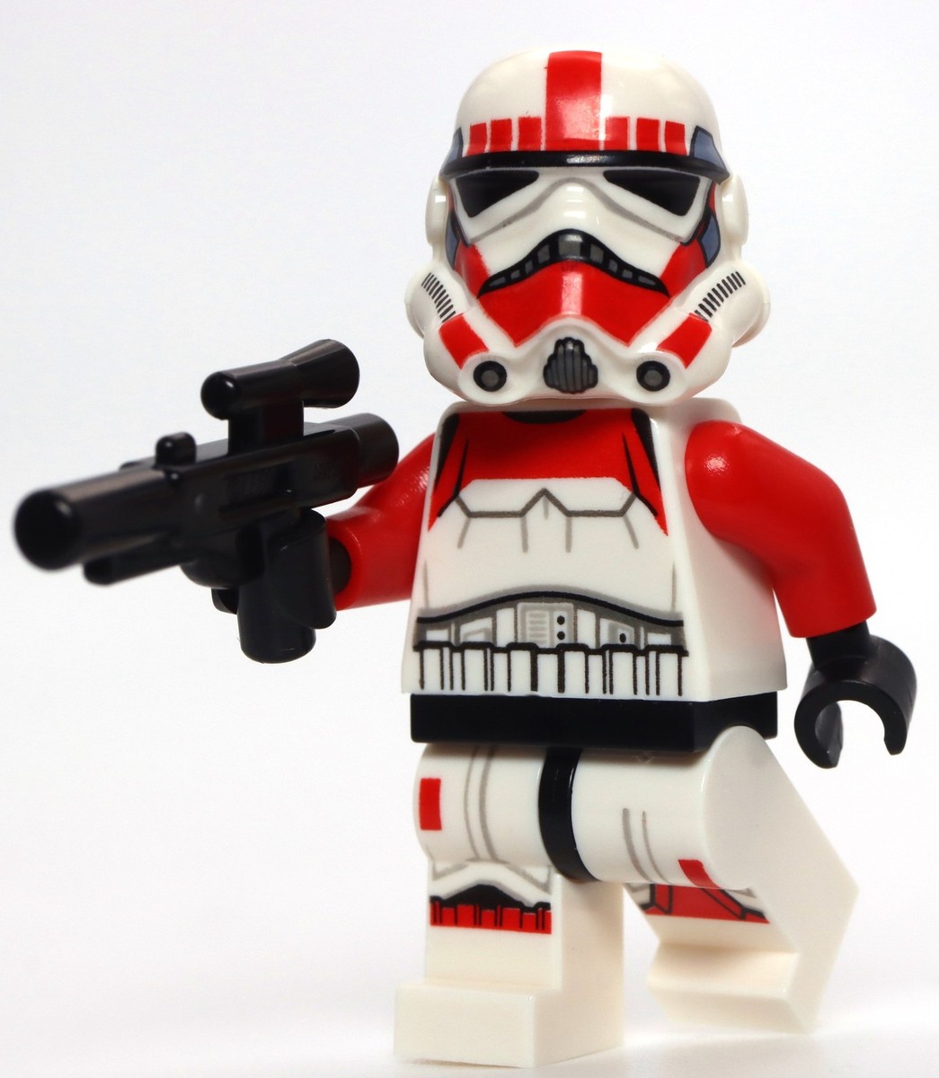 Lego Star Wars Shock Trooper Stormtrooper Minifig with Black Head