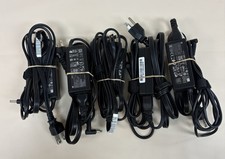 LOT of 5 Genuine HP 45W BLUE TIP AC Adapter Charger 19.5V w/ Power Cord